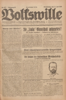 Volkswille : Zentralorgan der Deutschen Sozialistischen Arbeitspartei Polens. Jg.13, Nr. 157 (12 Juli 1928) + dod.
