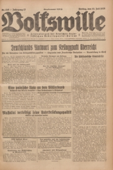 Volkswille : Zentralorgan der Deutschen Sozialistischen Arbeitspartei Polens. Jg.13, Nr. 158 (13 Juli 1928) + dod.