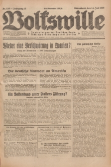 Volkswille : Zentralorgan der Deutschen Sozialistischen Arbeitspartei Polens. Jg.13, Nr. 159 (14 Juli 1928) + dod.