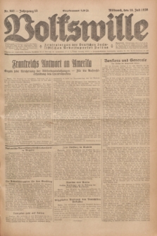 Volkswille : Zentralorgan der Deutschen Sozialistischen Arbeitspartei Polens. Jg.13, Nr. 162 (18 Juli 1928) + dod.
