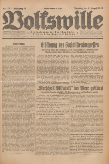 Volkswille : Zentralorgan der Deutschen Sozialistischen Arbeitspartei Polens. Jg.13, Nr. 179 (7 August 1928) + dod.