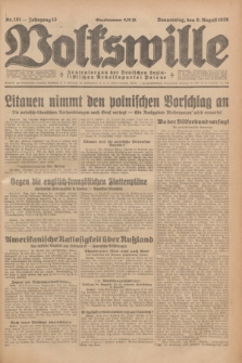 Volkswille : Zentralorgan der Deutschen Sozialistischen Arbeitspartei Polens. Jg.13, Nr. 181 (9 August 1928) + dod.
