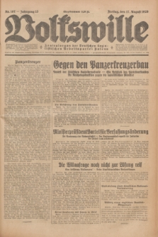 Volkswille : Zentralorgan der Deutschen Sozialistischen Arbeitspartei Polens. Jg.13, Nr. 187 (17 August 1928) + dod.