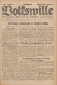 Volkswille : Zentralorgan der Deutschen Sozialistischen Arbeitspartei Polens. Jg.13, Nr. 188 (18 August 1928) + dod.