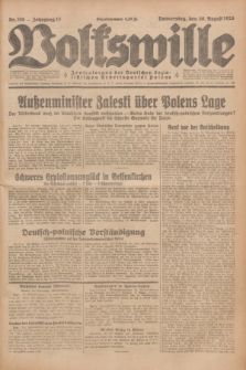 Volkswille : Zentralorgan der Deutschen Sozialistischen Arbeitspartei Polens. Jg.13, Nr. 198 (30 August 1928) + dod.