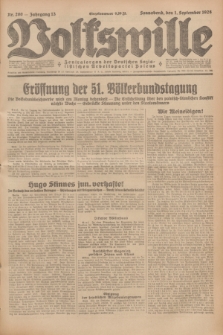 Volkswille : Zentralorgan der Deutschen Sozialistischen Arbeitspartei Polens. Jg.13, Nr. 200 (1 September 1928) + dod.