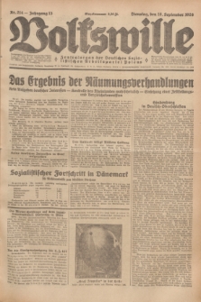 Volkswille : Zentralorgan der Deutschen Sozialistischen Arbeitspartei Polens. Jg.13, Nr. 214 (18 September 1928) + dod.