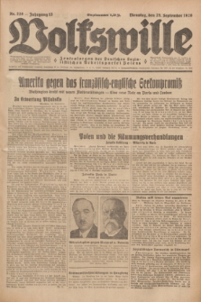 Volkswille : Zentralorgan der Deutschen Sozialistischen Arbeitspartei Polens. Jg.13, Nr. 220 (25 September 1928) + dod.