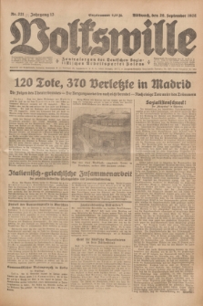 Volkswille : Zentralorgan der Deutschen Sozialistischen Arbeitspartei Polens. Jg.13, Nr. 221 (26 September 1928) + dod.