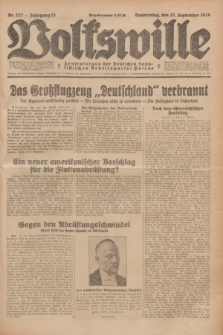 Volkswille : Zentralorgan der Deutschen Sozialistischen Arbeitspartei Polens. Jg.13, Nr. 222 (27 September 1928) + dod.