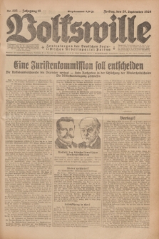 Volkswille : Zentralorgan der Deutschen Sozialistischen Arbeitspartei Polens. Jg.13, Nr. 223 (28 September 1928) + dod.