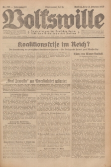 Volkswille : Zentralorgan der Deutschen Sozialistischen Arbeitspartei Polens. Jg.13, Nr. 235 (12 Oktober 1928) + dod.