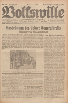 Volkswille : Zentralorgan der Deutschen Sozialistischen Arbeitspartei Polens. Jg.13, Nr. 240 (18 Oktober 1928) + dod.