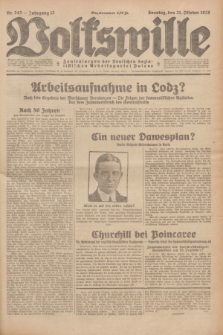 Volkswille : Zentralorgan der Deutschen Sozialistischen Arbeitspartei Polens. Jg.13, Nr. 243 (21 Oktober 1928) + dod.