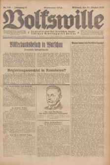 Volkswille : Zentralorgan der Deutschen Sozialistischen Arbeitspartei Polens. Jg.13, Nr. 245 (24 Oktober 1928) + dod.