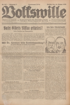 Volkswille : Zentralorgan der Deutschen Sozialistischen Arbeitspartei Polens. Jg.13, Nr. 247 (26 Oktober 1928) + dod.