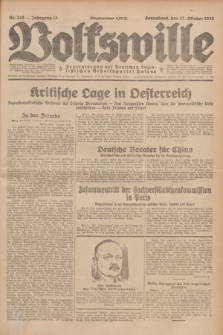 Volkswille : Zentralorgan der Deutschen Sozialistischen Arbeitspartei Polens. Jg.13, Nr. 248 (27 Oktober 1928) + dod.