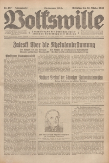Volkswille : Zentralorgan der Deutschen Sozialistischen Arbeitspartei Polens. Jg.13, Nr. 250 (30 Oktober 1928) + dod.