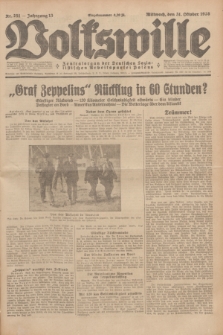 Volkswille : Zentralorgan der Deutschen Sozialistischen Arbeitspartei Polens. Jg.13, Nr. 251 (31 Oktober 1928) + dod.