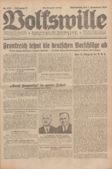 Volkswille : Zentralorgan der Deutschen Sozialistischen Arbeitspartei Polens. Jg.13, Nr. 252 (1 November 1928) + dod.