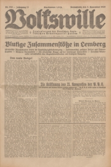 Volkswille : Zentralorgan der Deutschen Sozialistischen Arbeitspartei Polens. Jg.13, Nr. 253 (3 November 1928) + dod.