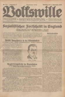 Volkswille : Zentralorgan der Deutschen Sozialistischen Arbeitspartei Polens. Jg.13, Nr. 254 (4 November 1928) + dod.