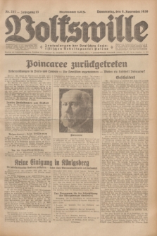 Volkswille : Zentralorgan der Deutschen Sozialistischen Arbeitspartei Polens. Jg.13, Nr. 257 (8 November 1928) + dod.