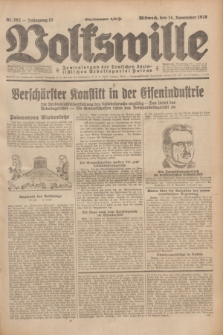 Volkswille : Zentralorgan der Deutschen Sozialistischen Arbeitspartei Polens. Jg.13, Nr. 262 (14 November 1928) + dod.