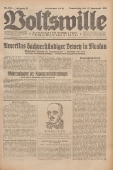 Volkswille : Zentralorgan der Deutschen Sozialistischen Arbeitspartei Polens. Jg.13, Nr. 263 (15 November 1928) + dod.