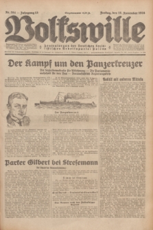 Volkswille : Zentralorgan der Deutschen Sozialistischen Arbeitspartei Polens. Jg.13, Nr. 264 (16 November 1928) + dod.