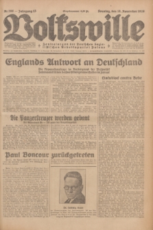Volkswille : Zentralorgan der Deutschen Sozialistischen Arbeitspartei Polens. Jg.13, Nr. 266 (18 November 1928) + dod.