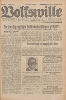 Volkswille : Zentralorgan der Deutschen Sozialistischen Arbeitspartei Polens. Jg.13, Nr. 269 (22 November 1928) + dod.