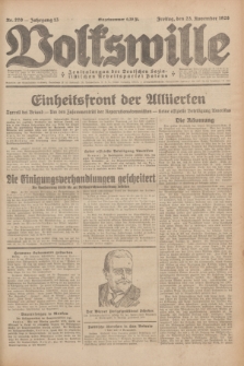 Volkswille : Zentralorgan der Deutschen Sozialistischen Arbeitspartei Polens. Jg.13, Nr. 270 (23 November 1928) + dod.