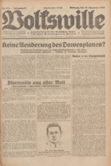 Volkswille : Zentralorgan der Deutschen Sozialistischen Arbeitspartei Polens. Jg.13, Nr. 274 (28 November 1928) + dod.