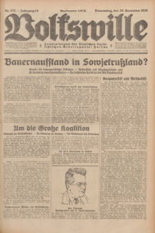 Volkswille : Zentralorgan der Deutschen Sozialistischen Arbeitspartei Polens. Jg.13, Nr. 275 (29 November 1928) + dod.