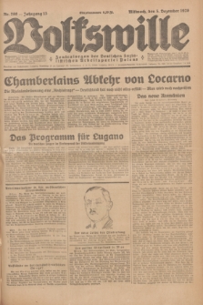 Volkswille : Zentralorgan der Deutschen Sozialistischen Arbeitspartei Polens. Jg.13, Nr. 280 (5 Dezember 1928) + dod.