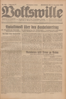 Volkswille : Zentralorgan der Deutschen Sozialistischen Arbeitspartei Polens. Jg.13, Nr. 294 (22 Dezember 1928) + dod.