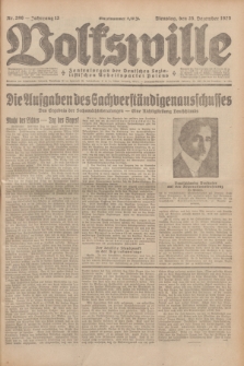 Volkswille : Zentralorgan der Deutschen Sozialistischen Arbeitspartei Polens. Jg.13, Nr. 296 (25 Dezember 1928) + dod.