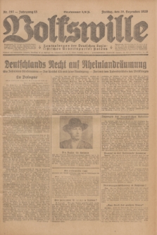 Volkswille : Zentralorgan der Deutschen Sozialistischen Arbeitspartei Polens. Jg.13, Nr. 297 (28 Dezember 1928) + dod.