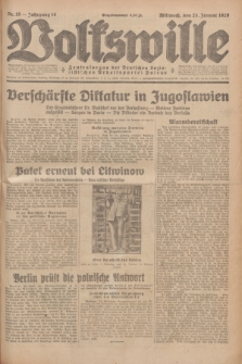 Volkswille : Zentralorgan der Deutschen Sozialistischen Arbeitspartei Polens. Jg.14, Nr. 19 (23 Januar 1929) + dod.