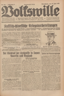 Volkswille : Zentralorgan der Deutschen Sozialistischen Arbeitspartei Polens. Jg.14, Nr. 164 (20 Juli 1929) + dod.