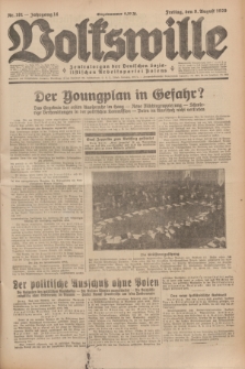 Volkswille : Zentralorgan der Deutschen Sozialistischen Arbeitspartei Polens. Jg.14, Nr. 181 (9 August 1929) + dod.