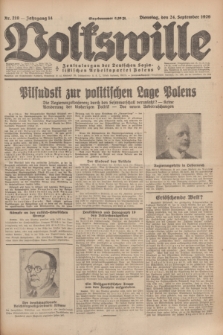 Volkswille : Zentralorgan der Deutschen Sozialistischen Arbeitspartei Polens. Jg.14, Nr. 219 (24 September 1929) + dod.
