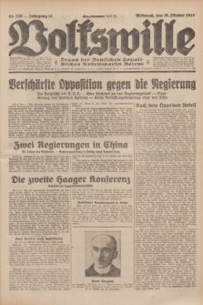 Volkswille : Organ der Deutschen Sozialistischen Arbeitspartei Polens. Jg.14, Nr. 238 (16 Oktober 1929) + dod.