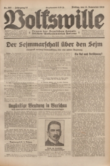 Volkswille : Organ der Deutschen Sozialistischen Arbeitspartei Polens. Jg.14, Nr. 263 (15 November 1929) + dod.
