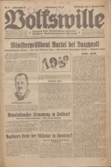 Volkswille : Organ der Deutschen Sozialistischen Arbeitspartei Polens. Jg.15, Nr. 1 (1 Januar 1930) + dod.
