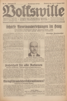 Volkswille : Organ der Deutschen Sozialistischen Arbeitspartei Polens. Jg.15, Nr. 6 (9 Januar 1930) + dod.