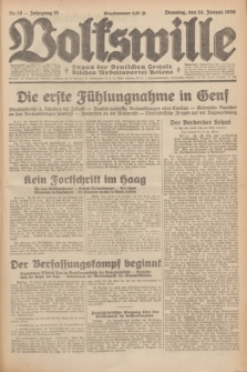 Volkswille : Organ der Deutschen Sozialistischen Arbeitspartei Polens. Jg.15, Nr. 10 (14 Januar 1930) + dod.