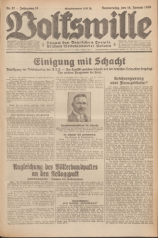 Volkswille : Organ der Deutschen Sozialistischen Arbeitspartei Polens. Jg.15, Nr. 12 (16 Januar 1930) + dod.