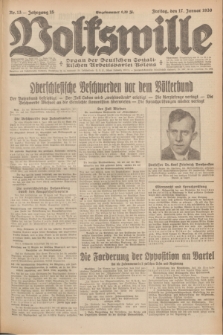 Volkswille : Organ der Deutschen Sozialistischen Arbeitspartei Polens. Jg.15, Nr. 13 (17 Januar 1930) + dod.